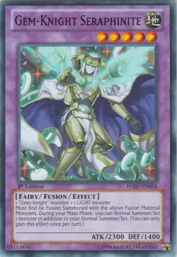Gem-Knight Seraphinite NM HA07 1st Hidden Arsenal 7: Knight of Stars Yugioh - Image 1