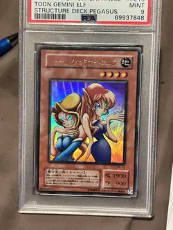 2002 Yu-Gi-Oh! Japanese Toon Gemini elf structure deck Pegasus #PE 10 PSA 9 - Image 3