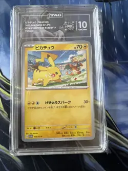 2023 Pokemon SV Japanese Card Pikachu #220/SV-P Promo TAG Graded 10 - Image 1