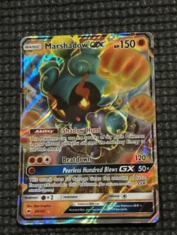 Marshadow GX 80/147 Holo Ultra Rare - SM Burning Shadows Pokemon Card - NM - Image 2
