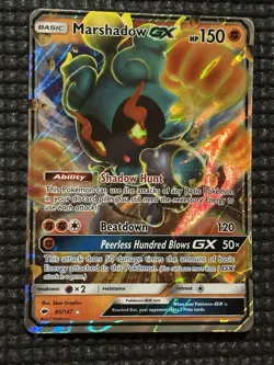 Marshadow GX 80/147 Holo Ultra Rare - SM Burning Shadows Pokemon Card - NM - Image 3
