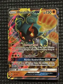 Marshadow GX 80/147 Holo Ultra Rare - SM Burning Shadows Pokemon Card - NM - Image 4