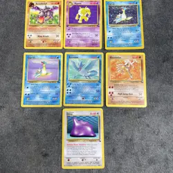 Pokemon TCG Fossil Set Holo/Non Holo Bundle Ditto Lapras Hypno Pokemon Cards MP - Image 1