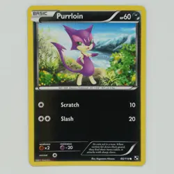 Purrloin 66/114 Reverse Holo Common Black and White Pokemon Card - Image 1