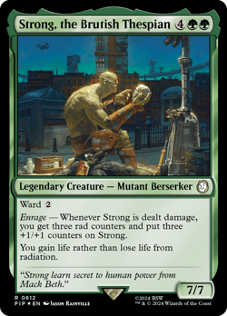 Strong, the Brutish Thespian (Surge 612) FOIL Fallout PLD Rare MTG CARD ABUGames - Image 1