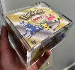 Neo Genesis 1st Edition EMPTY Booster Box, No Cards, W/ Acrylic Case, Minty - Image 5