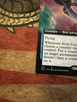 Mtg Magic Commander Full Art Aven Courier Misprint Error Square Corner Card - Image 3
