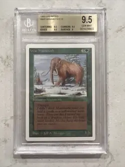 Unlimited War Mammoth BGS 9.5 Graded Gem Mint NM Unplayed MTG Magic - Image 1