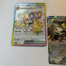 Stellar Crown Pokemon Card English Lot Of 2 Galvantula EX 159/142 Melmetal Rare - Image 3