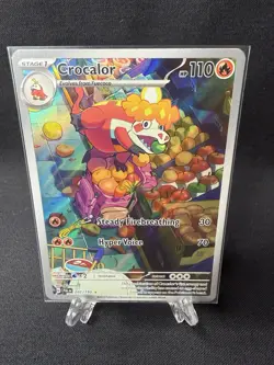 Crocalor IR 202/193 Sv02 Paldea Evolved Illustration Rare Holo Pokemon TCG Mint - Image 1