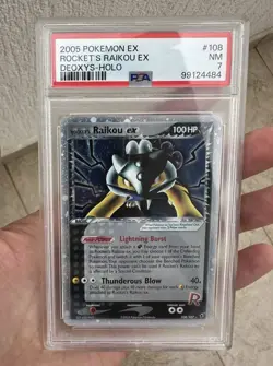 Pokemon Rocket's Raikou ex EX Deoxys Holo Ultra Rare #108 PSA 7 - Image 1