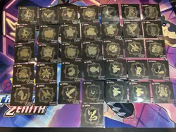 Pokemon 24k Gold Plated Stickers SEALED Lot All Mint Gengar Mewtwo Pikachu More - Image 1
