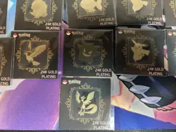Pokemon 24k Gold Plated Stickers SEALED Lot All Mint Gengar Mewtwo Pikachu More - Image 4
