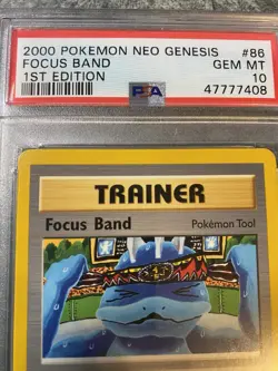 Pokemon Neo Genesis #86 - Focus Band - Gem MINT - 1st Edition - PSA 10! - Image 3