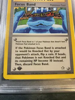 Pokemon Neo Genesis #86 - Focus Band - Gem MINT - 1st Edition - PSA 10! - Image 4