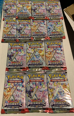 POKEMON PRISMATIC EVOLUTIONS FACTORY SEALED BOOSTER PACK LOT OF 14 PACKS - Image 1