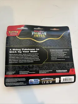 Pokemon TCG Paldean Fates Tech Sticker Collection 3 Packs - Maschiff Promo - Image 2