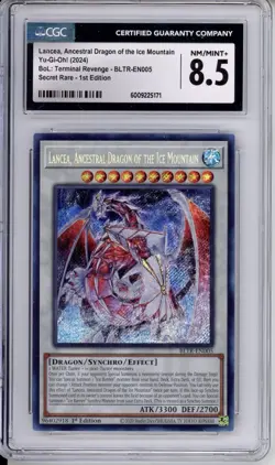 CGC 8.5 MINT+ Yu-Gi-Oh! Lancea, Ancestral Dragon of the Ice Mountain BLTR-EN005 - Image 1