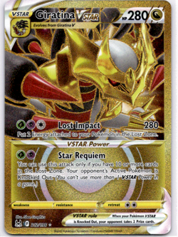 Giratina VSTAR (212) (Secret) 212/196 SWSH11: Lost Origin NM Pokemon TCG Card - Image 1