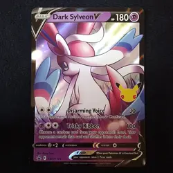 Dark Sylveon v SWSH134 Celebrations Black Star Promo Card - Image 1