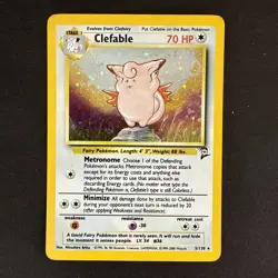Pokemon TCG Clefable Holo Rare Card Base Set 2, 5/130 HP - Image 1