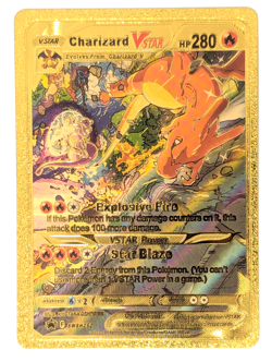Charizard VSTAR SWSH262 Pokemon Gold Foil Fan Art Card - Image 1