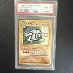 PSA 8 Golem Holo #076 Vending Masaki Promo 1999 Japanese Pokemon Card - Image 1