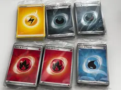 Pokemon Card BULK Lot ALL BASIC ENERGY from ETBs 6 SEALED PACKS - Image 1