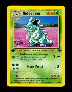 1999 Pokemon NIDOQUEEN Jungle Set 1ST EDITION Rare NON HOLO Card 23/64 WotC MINT - Image 1