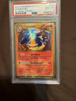 Pokemon 2013 B&W Plasma Storm #136 Charizard Trading Card PSA 8 - Image 1