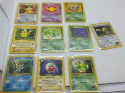 Lot of 10 Early Pokemon Cards NM Rocket / Fossil / Jungle / Gym Heroes - Image 1