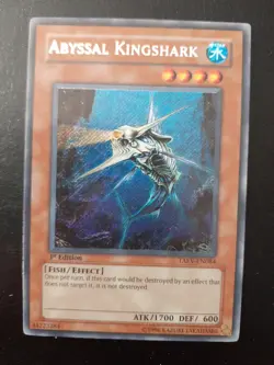 TAEV-EN084 Abyssal Kingshark Secret Rare 1st Edition Yugioh Card - Image 1