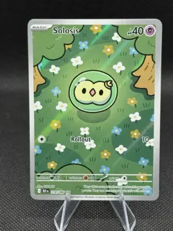 Solosis (booger mew) Black Bolt Illustration Rare English Pokemon Card 118/086 - Image 3