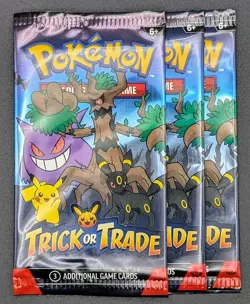 2024 POKEMON TRICK OR TRADE 3-CARD UNOPENED PACKS W/HOLOGRAMS *LOT OF 3* - Image 1