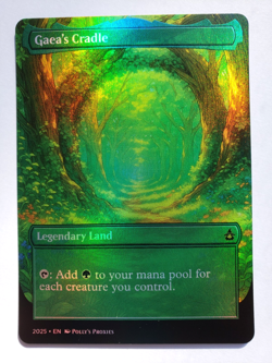 Gaea's Cradle FOIL Proxy Playtest Card with Custom Anime Illustrated Art Design - Image 1