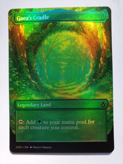 Gaea's Cradle FOIL Proxy Playtest Card with Custom Anime Illustrated Art Design - Image 3