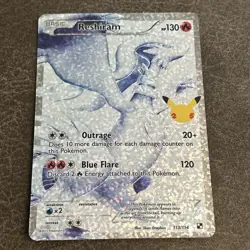 Pokemon Celebrations Reshiram Holo TCG Card 113/114 Classic Collection NM - Image 1