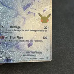 Pokemon Celebrations Reshiram Holo TCG Card 113/114 Classic Collection NM - Image 4