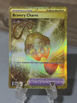 Pokemon TCG Bravery Charm Sv07 Stellar Crown Hyper Rare Card 175/142 Nm - Image 1