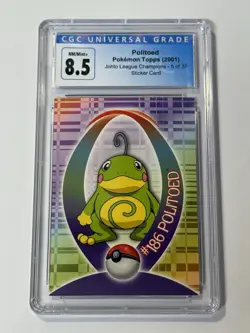 Pokemon Topps Politoed Johto League Champions #186 Sticker Card - Image 1