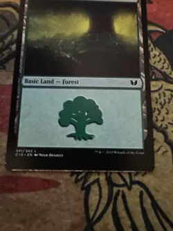Mtg Magic Commander 2015 Forest Misprint Error Miscut Card - Image 2