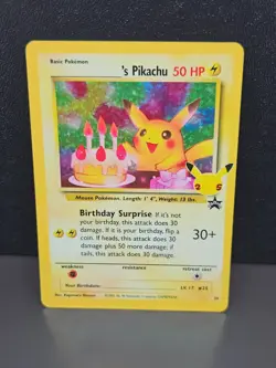 Happy Birthday Pikachu Holo 24 Celebrations Birthday Pokemon Card NM - Image 1