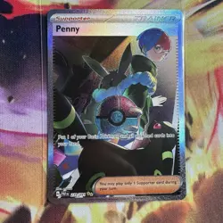 Penny #239 Paldean Fates Special Illustration Rare SIR NM Full Art Pokemon Card - Image 1