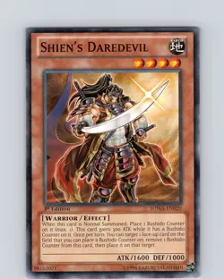 Yu-Gi-Oh TCG Shien's Daredevil SDWA-EN020 1st Edition Regular Common Card NM - Image 1