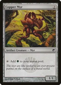 Copper Myr - Foil Scars of Mirrodin MP MTG - Image 1