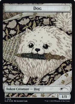 MTG Dog // Cat Double-Sided Token Foil NM Secret Lair Drop Series Magic 1516 // - Image 1