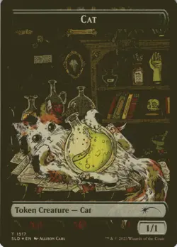 MTG Dog // Cat Double-Sided Token Foil NM Secret Lair Drop Series Magic 1516 // - Image 2