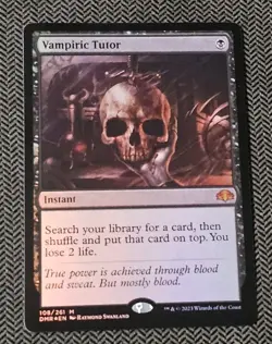 Vampiric Tutor Dominaria Remastered MTG Foil Mythic *Pack Fresh* - Image 1