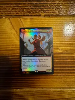 MTG Media Promos Sokka, Bold Boomeranger #4 Extended Art Foil Promo MP/LP - Image 1