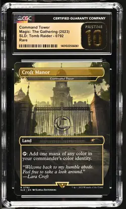 COMMAND TOWER Croft Manor Secret Lair Rare CGC 10 MTG [Nostalgium] - Image 1